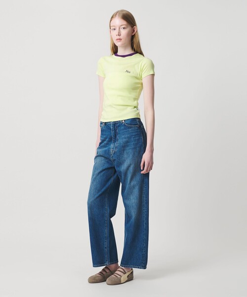 NICE WEATHER(ナイスウェザー)の「<NICE WEATHER>ウィメンズ ワイドストレート デニムパンツ(デニムパンツ・レディース・ネイビー/ブラック・S/M)」の4枚目の写真