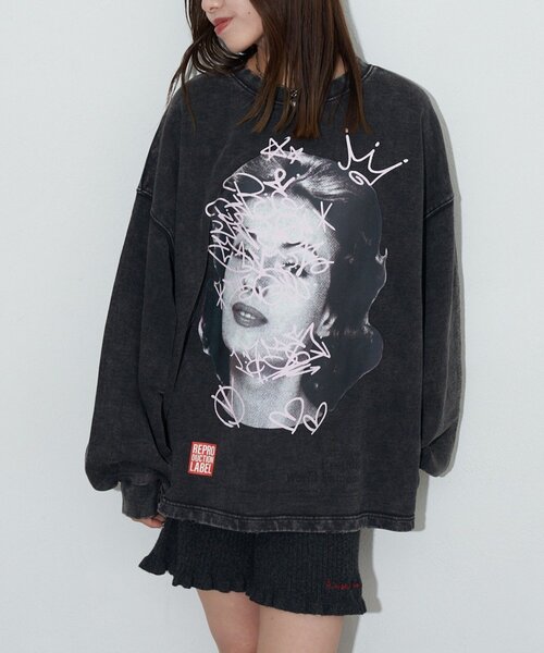 RePRODUCTION LABEL（リプロダクションレーベル）の「【RePRODUCTION LABEL / リプロダクションレーベル】スーパーBIGスウェット（パーカー・レディース・チャコールグレー・FREE）」の16枚目の写真