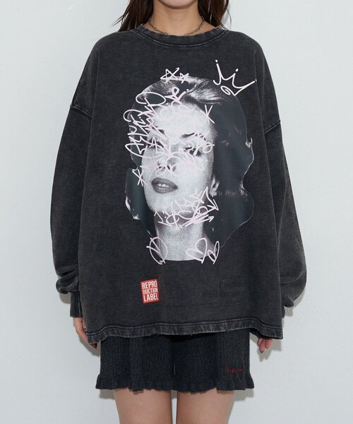 RePRODUCTION LABEL（リプロダクションレーベル）の「【RePRODUCTION LABEL / リプロダクションレーベル】スーパーBIGスウェット（パーカー・レディース・チャコールグレー・FREE）」の11枚目の写真