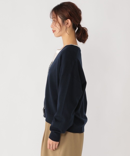 studio CLIP（スタディオクリップ）の「12ゲージレース付きVネックカーディガン（カーディガン/ボレロ・レディース・ライトグレー/ネイビー/アイボリー・FREE）」の17枚目の写真