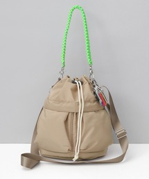 撥水 2WAY ショルダートート 巾着 ヘルメット パフバッグ パディングバッグ