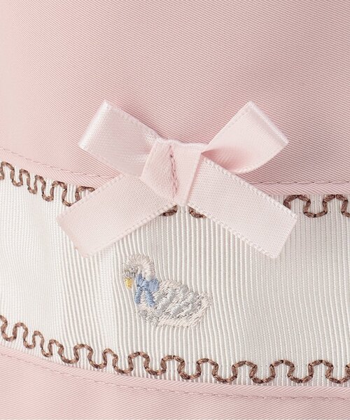 petit main（プティマイン）の「【通園・通学グッズ】GIRLS刺しゅうレッスンバッグ（トートバッグ・キッズ・ライトピンク/ネイビー・F）」の9枚目の写真