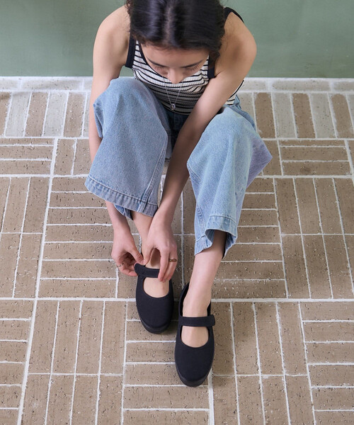FREAK'S STORE(フリークスストア)の「Alberola × FREAK'S STORE/アルべローラ 別注 メリージェーン フラットシューズ(スニーカー・レディース・ブラック・38/37/36)」の2枚目の写真