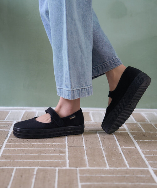 FREAK'S STORE(フリークスストア)の「Alberola × FREAK'S STORE/アルべローラ 別注 メリージェーン フラットシューズ(スニーカー・レディース・ブラック・38/37/36)」の3枚目の写真