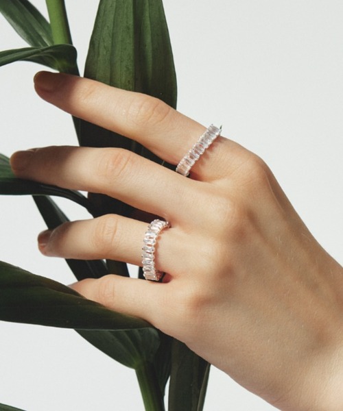 les bonbon(ルボンボン)の「【les bonbon】princess baguette ring/プリンセス バケット リング(リング・レディース・シルバー・#11/#15/#13/#9)」の1枚目の写真