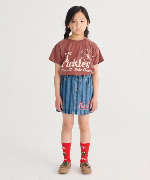 BOBO CHOSES(ボボショーズ)の「総柄Farm Adventure ソックス【キッズ】(ソックス/靴下・キッズ・レッド・20/18/16)」の2枚目の写真
