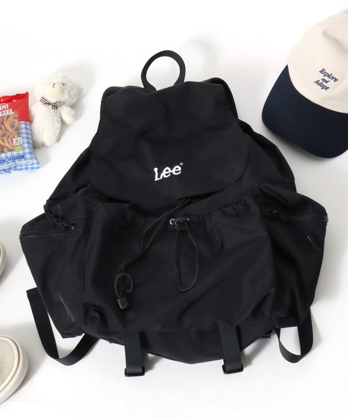 Lee(リー)の「Lee(リー)フラップ ドローコードリュック バックパック/A4対応/PC収納/ユニセックス(バックパック/リュック・レディース・ブラック・FREE)」の22枚目の写真
