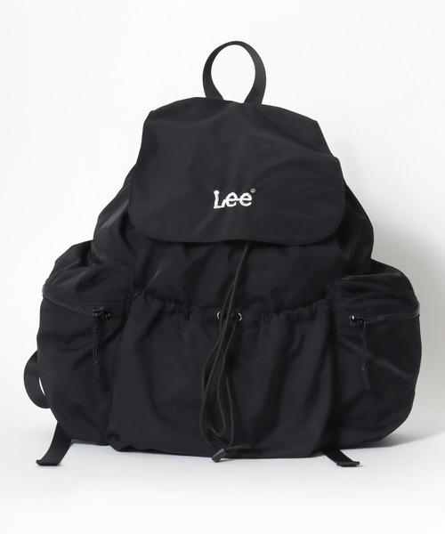 Lee(リー)の「Lee(リー)フラップ ドローコードリュック バックパック/A4対応/PC収納/ユニセックス(バックパック/リュック・レディース・ブラック・FREE)」の3枚目の写真