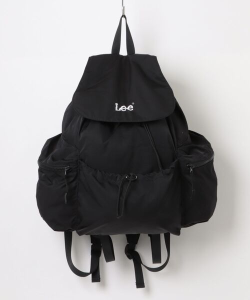 Lee(リー)の「Lee(リー)フラップ ドローコードリュック バックパック/A4対応/PC収納/ユニセックス(バックパック/リュック・レディース・ブラック・FREE)」の2枚目の写真
