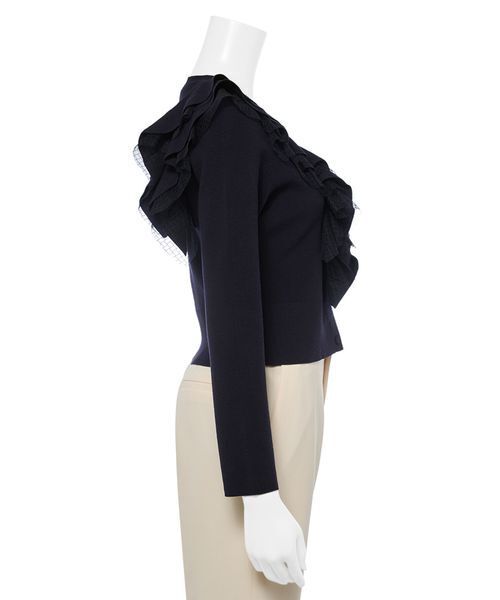 CELFORD（セルフォード）の「【UVカット】フリルニットカーディガン（カーディガン/ボレロ・レディース・オフホワイト/ダークネイビー/ライトピンク・F）」の10枚目の写真