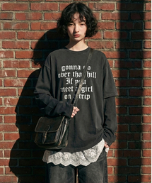 DTFトリップピグメントレイヤードTシャツチャコール