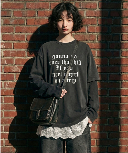 REBRENNER(リブレンナー)の「DTFトリップピグメントレイヤードTシャツチャコール(Tシャツ/カットソー・レディース・その他・MEDIUM/LARGE/X-LARGE)」の1枚目の写真