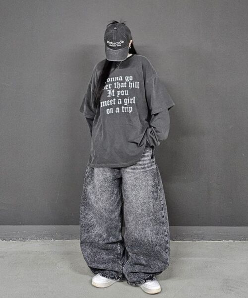 REBRENNER(リブレンナー)の「DTFトリップピグメントレイヤードTシャツチャコール(Tシャツ/カットソー・レディース・その他・MEDIUM/LARGE/X-LARGE)」の9枚目の写真