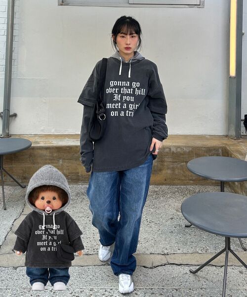REBRENNER(リブレンナー)の「DTFトリップピグメントレイヤードTシャツチャコール(Tシャツ/カットソー・レディース・その他・MEDIUM/LARGE/X-LARGE)」の10枚目の写真