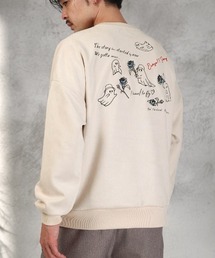 LUXSTYLE（ラグスタイル）の「刺繍＆おばけポリスエードトレーナー（スウェット）」