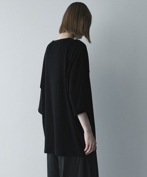remer(リメール)の「loose airy wool T-shirt / ルーズエアリーウールTシャツ(Tシャツ/カットソー・メンズ・ブラック/グレー・SMALL/X-SMALL/LARGE/MEDIUM)」の4枚目の写真