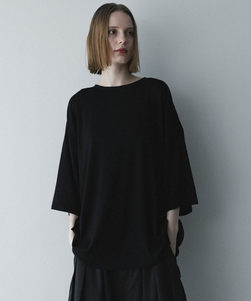 remer(リメール)の「loose airy wool T-shirt / ルーズエアリーウールTシャツ(Tシャツ/カットソー・メンズ・ブラック/グレー・SMALL/X-SMALL/LARGE/MEDIUM)」の6枚目の写真