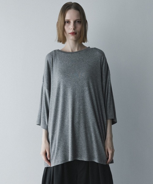 remer(リメール)の「loose airy wool T-shirt / ルーズエアリーウールTシャツ(Tシャツ/カットソー・メンズ・ブラック/グレー・SMALL/X-SMALL/LARGE/MEDIUM)」の8枚目の写真