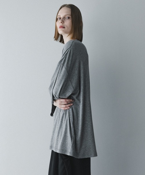 remer(リメール)の「loose airy wool T-shirt / ルーズエアリーウールTシャツ(Tシャツ/カットソー・メンズ・ブラック/グレー・SMALL/X-SMALL/LARGE/MEDIUM)」の9枚目の写真
