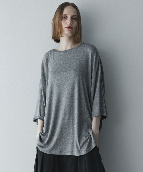 remer(リメール)の「loose airy wool T-shirt / ルーズエアリーウールTシャツ(Tシャツ/カットソー・メンズ・ブラック/グレー・SMALL/X-SMALL/LARGE/MEDIUM)」の11枚目の写真