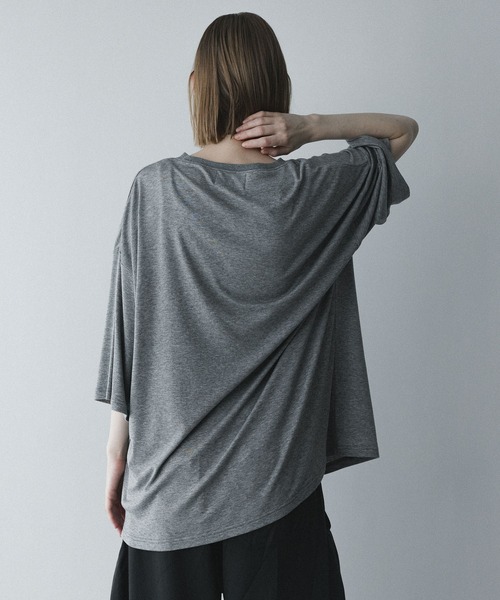 remer(リメール)の「loose airy wool T-shirt / ルーズエアリーウールTシャツ(Tシャツ/カットソー・メンズ・ブラック/グレー・SMALL/X-SMALL/LARGE/MEDIUM)」の12枚目の写真
