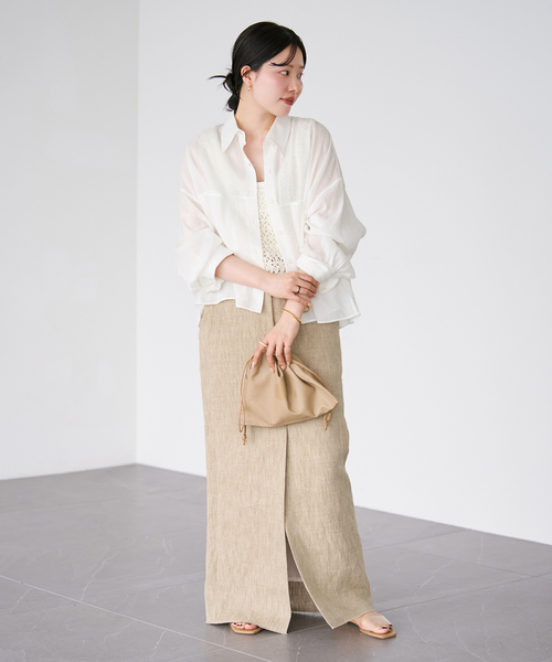 追加》RAMIE LYOCELL CROPPED シャツ 2（シャツ/ブラウス）｜Plage