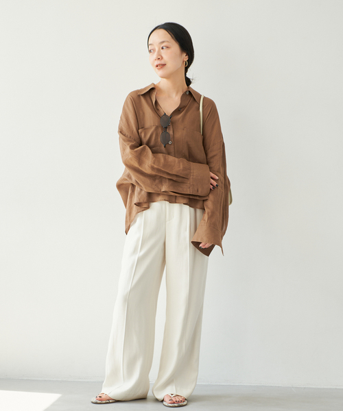 追加》RAMIE LYOCELL CROPPED シャツ 2（シャツ/ブラウス）｜Plage