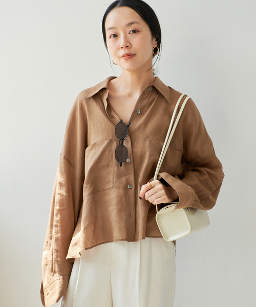 追加》RAMIE LYOCELL CROPPED シャツ 2（シャツ/ブラウス）｜Plage