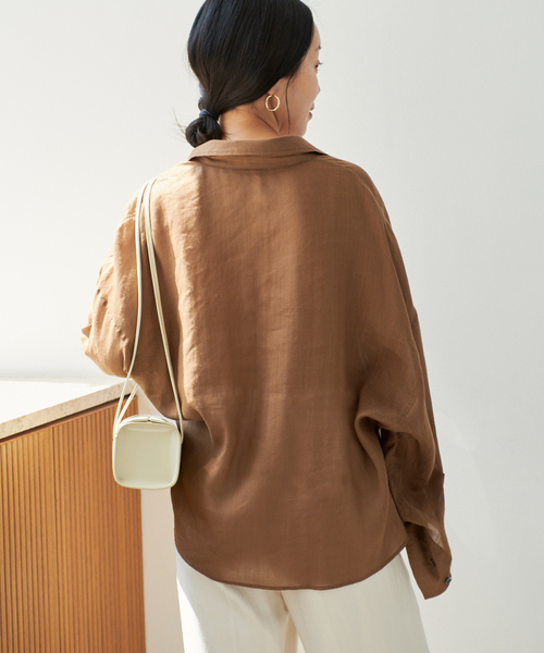追加》RAMIE LYOCELL CROPPED シャツ 2(シャツ/ブラウス)|Plage 追加》RAMIE LYOCELL CROPPED シャツ 2(シャツ/ブラウス)|Plage