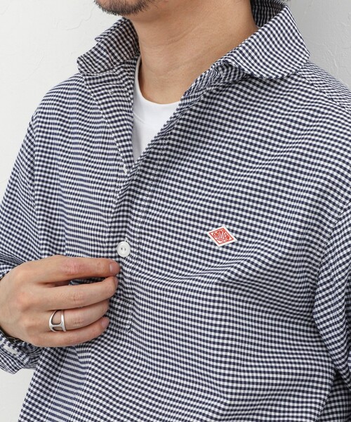 DANTON（ダントン）の「【DANTON】オックスフォード ラウンドカラー プルオーバーシャツ 長袖 26SS（DT-B0282OXP）（シャツ/ブラウス・メンズ・ネイビー・38/40/42/44）」の2枚目の写真