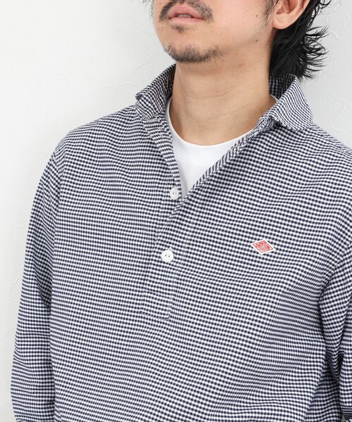 DANTON（ダントン）の「【DANTON】オックスフォード ラウンドカラー プルオーバーシャツ 長袖 26SS（DT-B0282OXP）（シャツ/ブラウス・メンズ・ネイビー・38/40/42/44）」の3枚目の写真