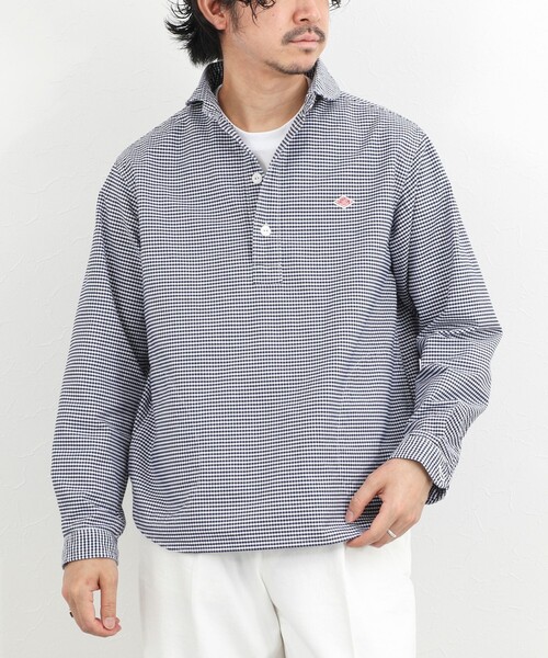 DANTON（ダントン）の「【DANTON】オックスフォード ラウンドカラー プルオーバーシャツ 長袖 26SS（DT-B0282OXP）（シャツ/ブラウス・メンズ・ネイビー・38/40/42/44）」の5枚目の写真