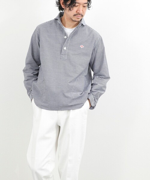 DANTON（ダントン）の「【DANTON】オックスフォード ラウンドカラー プルオーバーシャツ 長袖 26SS（DT-B0282OXP）（シャツ/ブラウス・メンズ・ネイビー・38/40/42/44）」の6枚目の写真