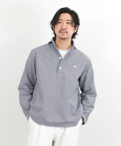 DANTON（ダントン）の「【DANTON】オックスフォード ラウンドカラー プルオーバーシャツ 長袖 26SS（DT-B0282OXP）（シャツ/ブラウス・メンズ・ネイビー・38/40/42/44）」の8枚目の写真