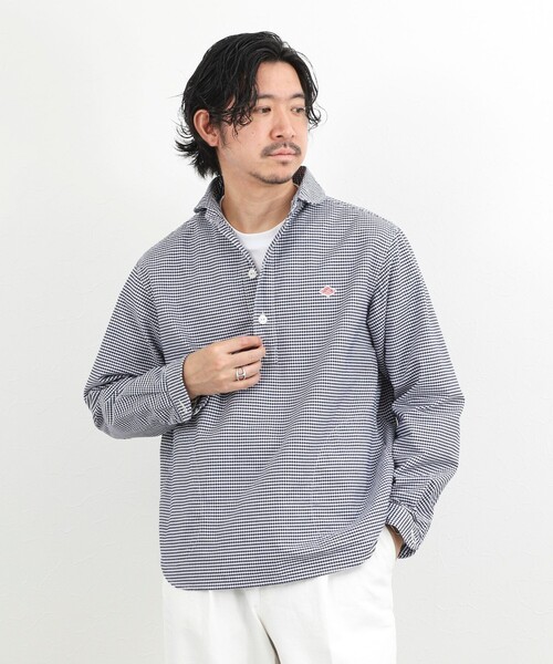 DANTON（ダントン）の「【DANTON】オックスフォード ラウンドカラー プルオーバーシャツ 長袖 26SS（DT-B0282OXP）（シャツ/ブラウス・メンズ・ネイビー・38/40/42/44）」の9枚目の写真