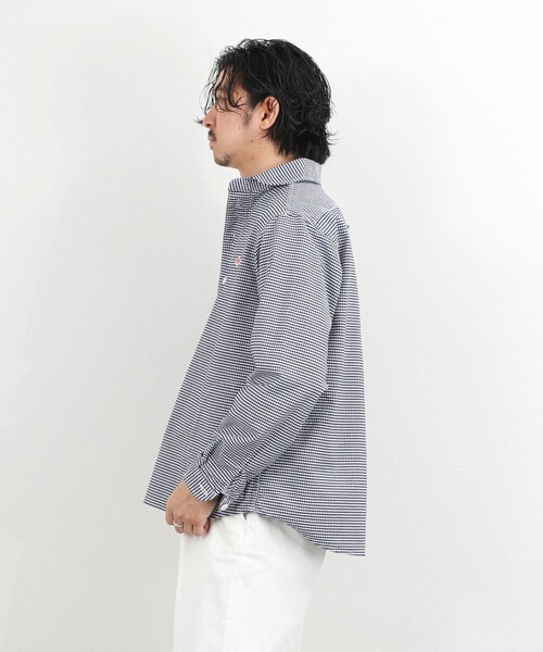 DANTON（ダントン）の「【DANTON】オックスフォード ラウンドカラー プルオーバーシャツ 長袖 26SS（DT-B0282OXP）（シャツ/ブラウス・メンズ・ネイビー・38/40/42/44）」の10枚目の写真