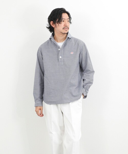 DANTON（ダントン）の「【DANTON】オックスフォード ラウンドカラー プルオーバーシャツ 長袖 26SS（DT-B0282OXP）（シャツ/ブラウス・メンズ・ネイビー・38/40/42/44）」の12枚目の写真