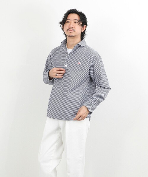 DANTON（ダントン）の「【DANTON】オックスフォード ラウンドカラー プルオーバーシャツ 長袖 26SS（DT-B0282OXP）（シャツ/ブラウス・メンズ・ネイビー・38/40/42/44）」の13枚目の写真