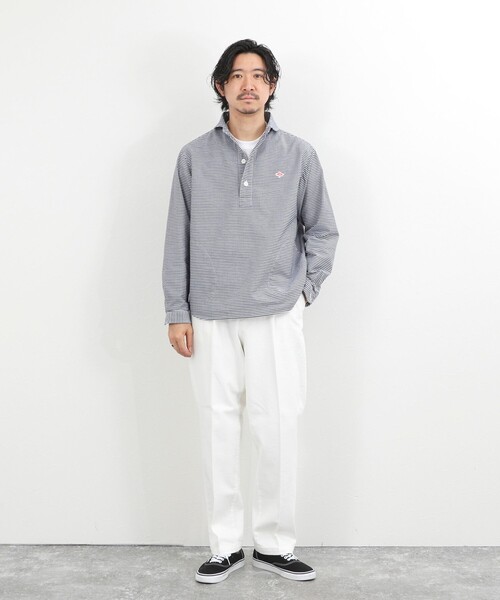 DANTON（ダントン）の「【DANTON】オックスフォード ラウンドカラー プルオーバーシャツ 長袖 26SS（DT-B0282OXP）（シャツ/ブラウス・メンズ・ネイビー・38/40/42/44）」の14枚目の写真