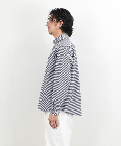 DANTON（ダントン）の「【DANTON】オックスフォード ラウンドカラー プルオーバーシャツ 長袖 26SS（DT-B0282OXP）（シャツ/ブラウス・メンズ・ネイビー・38/40/42/44）」の18枚目の写真