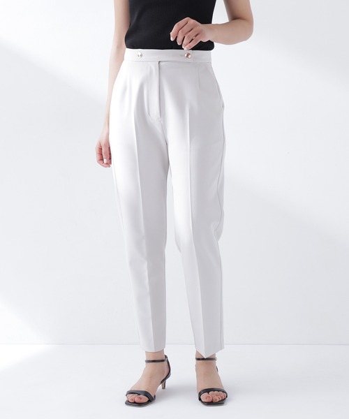 NATURAL BEAUTY BASIC(ナチュラルビューティーベーシック)の「【Oggi5月号掲載】◇<骨格ストレート>メタルポイントアンクルパンツ(その他パンツ・レディース・ダークブルー/ブラック/グレイッシュベージュ・MEDIUM/P/S)」の3枚目の写真