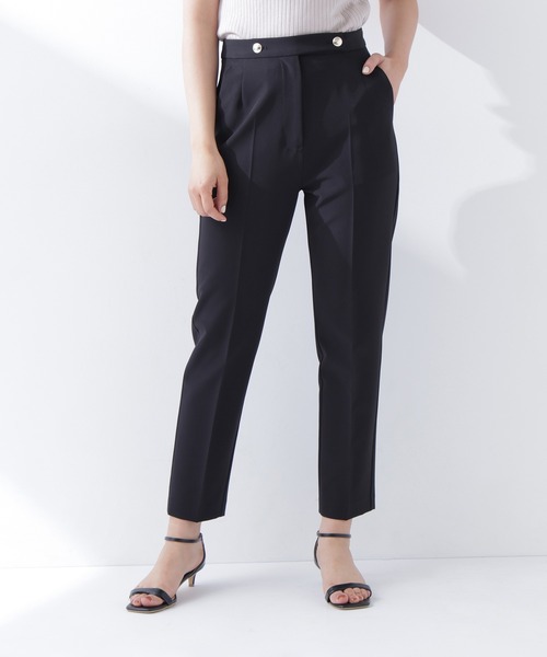 NATURAL BEAUTY BASIC(ナチュラルビューティーベーシック)の「【Oggi5月号掲載】◇<骨格ストレート>メタルポイントアンクルパンツ(その他パンツ・レディース・ダークブルー/ブラック/グレイッシュベージュ・MEDIUM/P/S)」の2枚目の写真