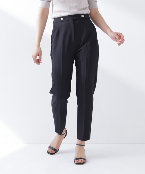 NATURAL BEAUTY BASIC(ナチュラルビューティーベーシック)の「【Oggi5月号掲載】◇<骨格ストレート>メタルポイントアンクルパンツ(その他パンツ・レディース・ダークブルー/ブラック/グレイッシュベージュ・MEDIUM/P/S)」の8枚目の写真