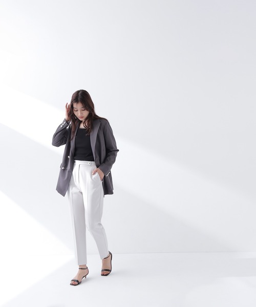 NATURAL BEAUTY BASIC(ナチュラルビューティーベーシック)の「【Oggi5月号掲載】◇<骨格ストレート>メタルポイントアンクルパンツ(その他パンツ・レディース・ダークブルー/ブラック/グレイッシュベージュ・MEDIUM/P/S)」の14枚目の写真
