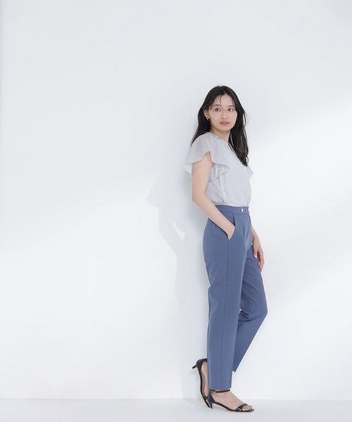 NATURAL BEAUTY BASIC(ナチュラルビューティーベーシック)の「【Oggi5月号掲載】◇<骨格ストレート>メタルポイントアンクルパンツ(その他パンツ・レディース・ダークブルー/ブラック/グレイッシュベージュ・MEDIUM/P/S)」の20枚目の写真