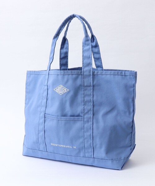 DANTON(ダントン)の「【DANTON】MONTORGUEIL A4収納可 折りたたみ ポリエステル×コットン キャンバストートバッグ 26SS(トートバッグ・メンズ・グレー/ブラック/サックスブルー/アイボリー・FREE)」の4枚目の写真
