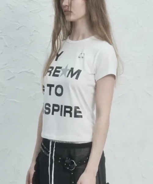 Ada.(エイダ)の「◇SETUPEXE◇ブランド直輸入正規品/ドリーム ピアス トップ DREAM PIERCING TOP(Tシャツ/カットソー・レディース・ホワイト/イエロー/ブラック・FREE)」の6枚目の写真