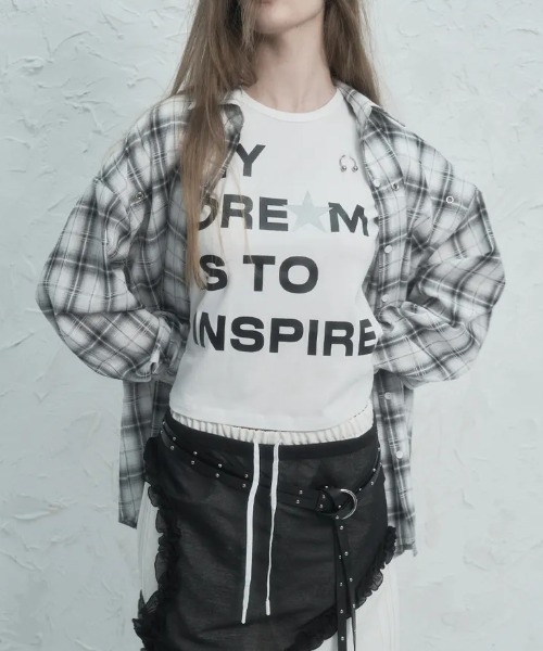Ada.(エイダ)の「◇SETUPEXE◇ブランド直輸入正規品/ドリーム ピアス トップ DREAM PIERCING TOP(Tシャツ/カットソー・レディース・ホワイト/イエロー/ブラック・FREE)」の9枚目の写真