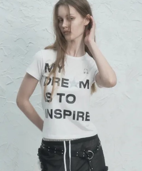 Ada.(エイダ)の「◇SETUPEXE◇ブランド直輸入正規品/ドリーム ピアス トップ DREAM PIERCING TOP(Tシャツ/カットソー・レディース・ホワイト/イエロー/ブラック・FREE)」の4枚目の写真
