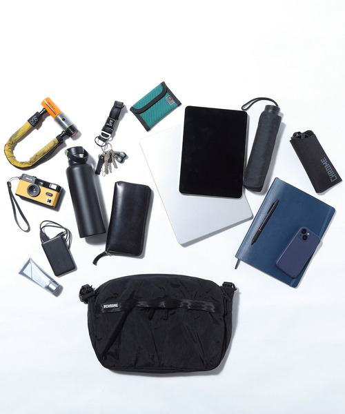 CHROME（クローム）の「［ CHROME / クローム ］PAC SHOULDER 12L BCNL_BLACK CRINKLE / パック ショルダー 12リットル ブラック クリンクル 耐水 12L ショルダーバッグ（ショルダーバッグ・メンズ・ブラック・FREE）」の12枚目の写真